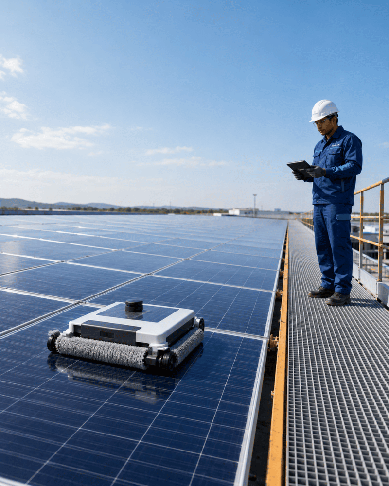 Robotic PV cleaning equipment for solar solutions in Qatar