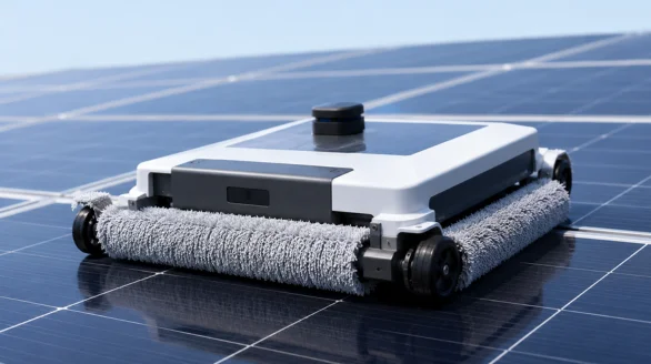 Solar PV cleaning robot for solar panel maintenance in Qatar