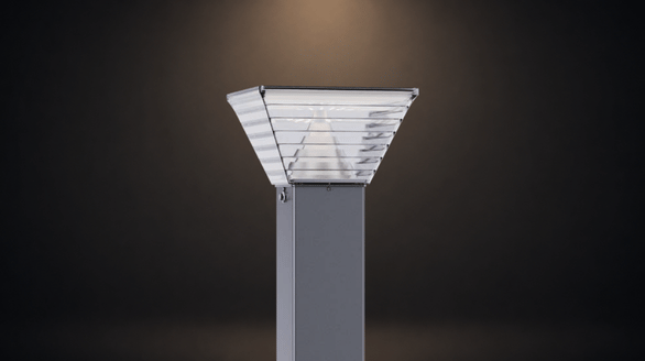 zubicon square bollard hades solar light