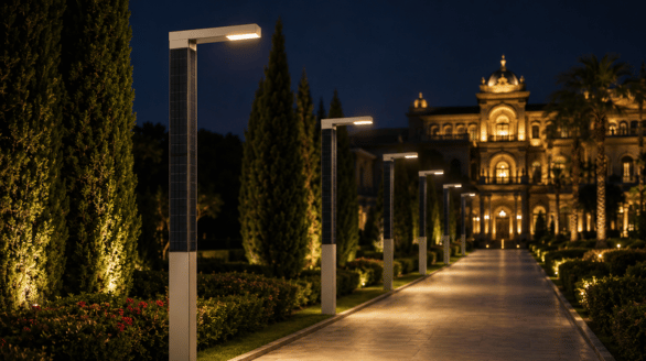 Solar lights supplier doha for villas, palaces, hotels and landscaped outdoor areas in Qatar