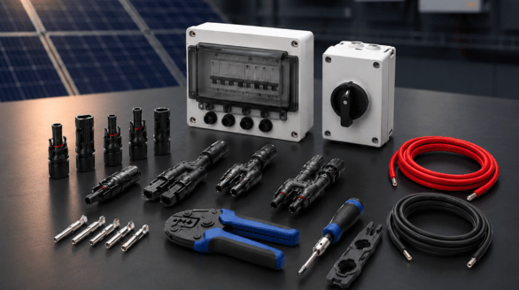 MC4 connectors, DC cables and eBOS components for solar installations in doha, Qatar