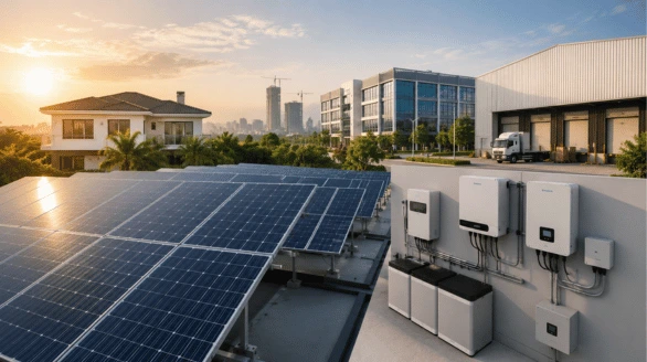 Solar energy systems with solar panels for residential, commercial and industrial projects in Qatar